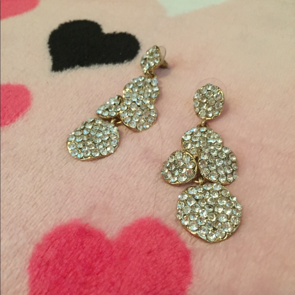 J. Crew sparkle pave rhinestone dangle earrings
